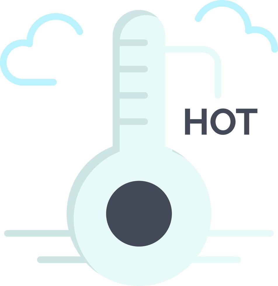 Temperature Hot Weather Update  Flat Color Icon Vector icon banner Template