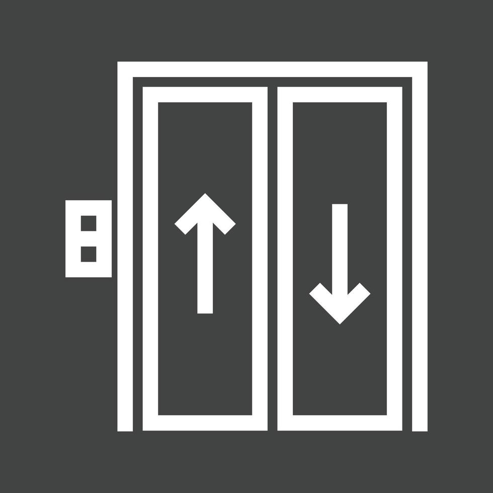 Elevator Line Inverted Icon vector