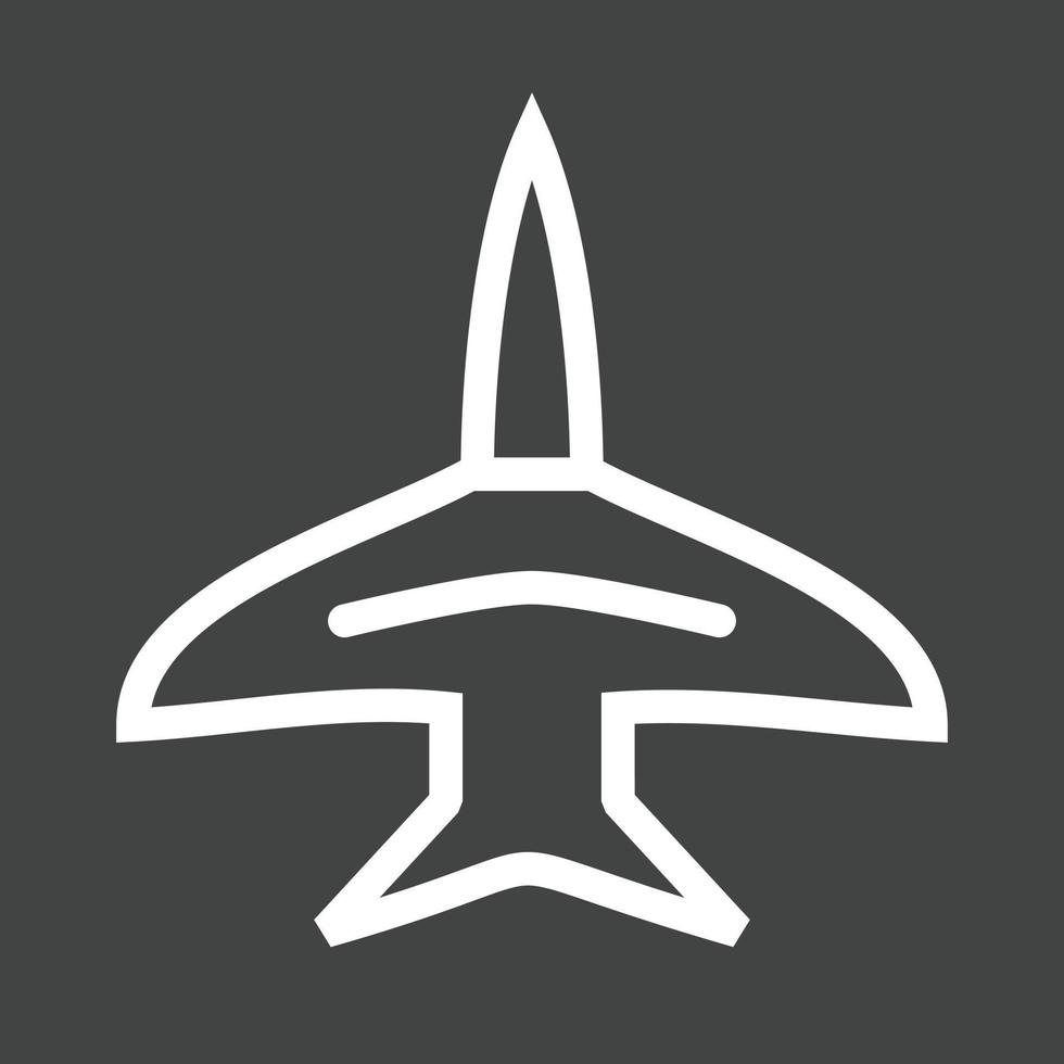 Fighter Jet II Line Inverted Icon vector