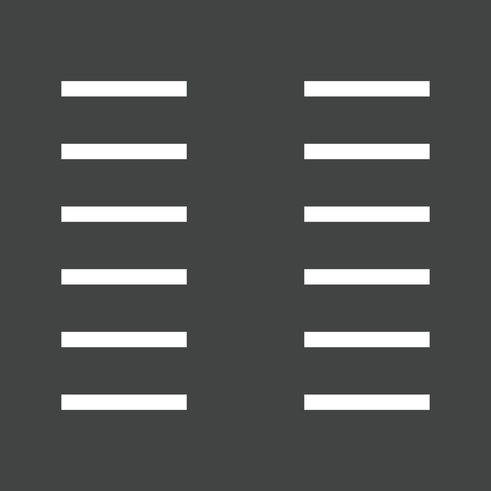 Columns Line Inverted Icon vector