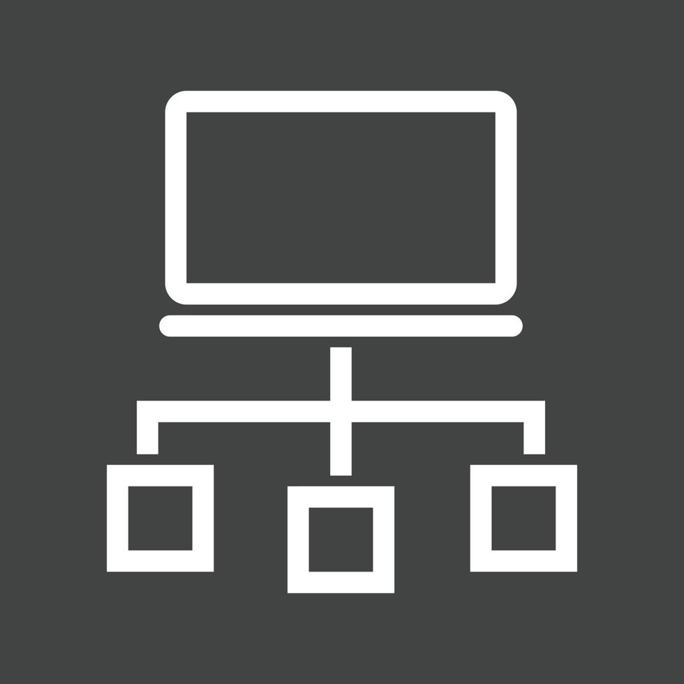 System Connection Line Inverted Icon vector