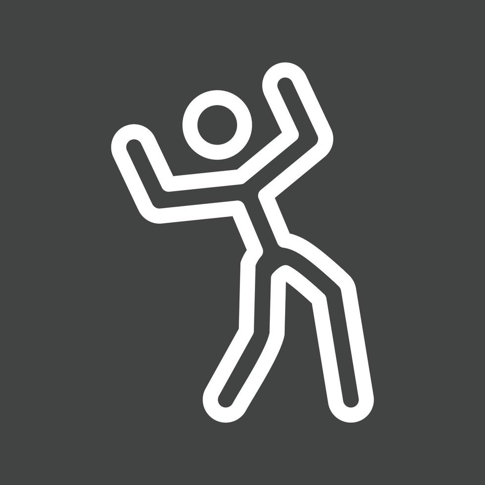 Aerobics I Line Inverted Icon vector