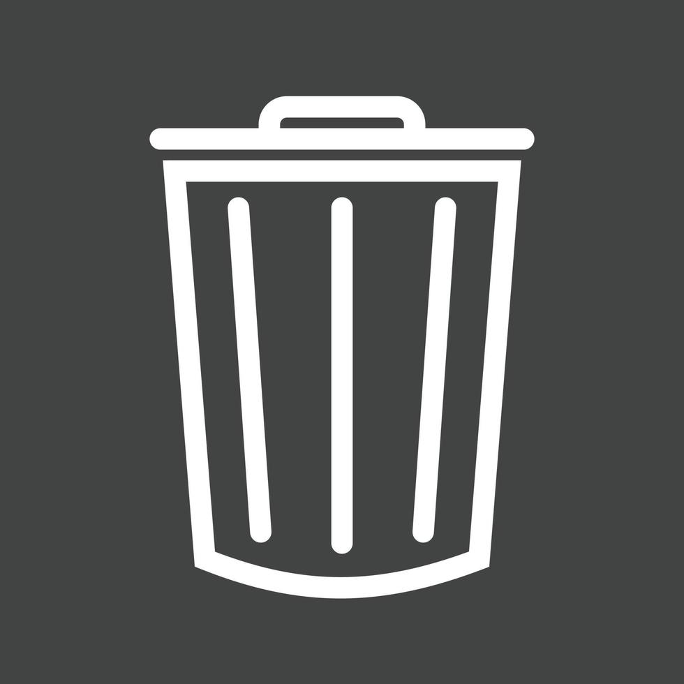 Dustbin Line Inverted Icon vector