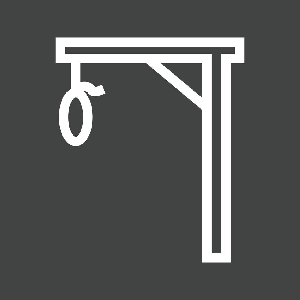 Gallows Line Inverted Icon vector