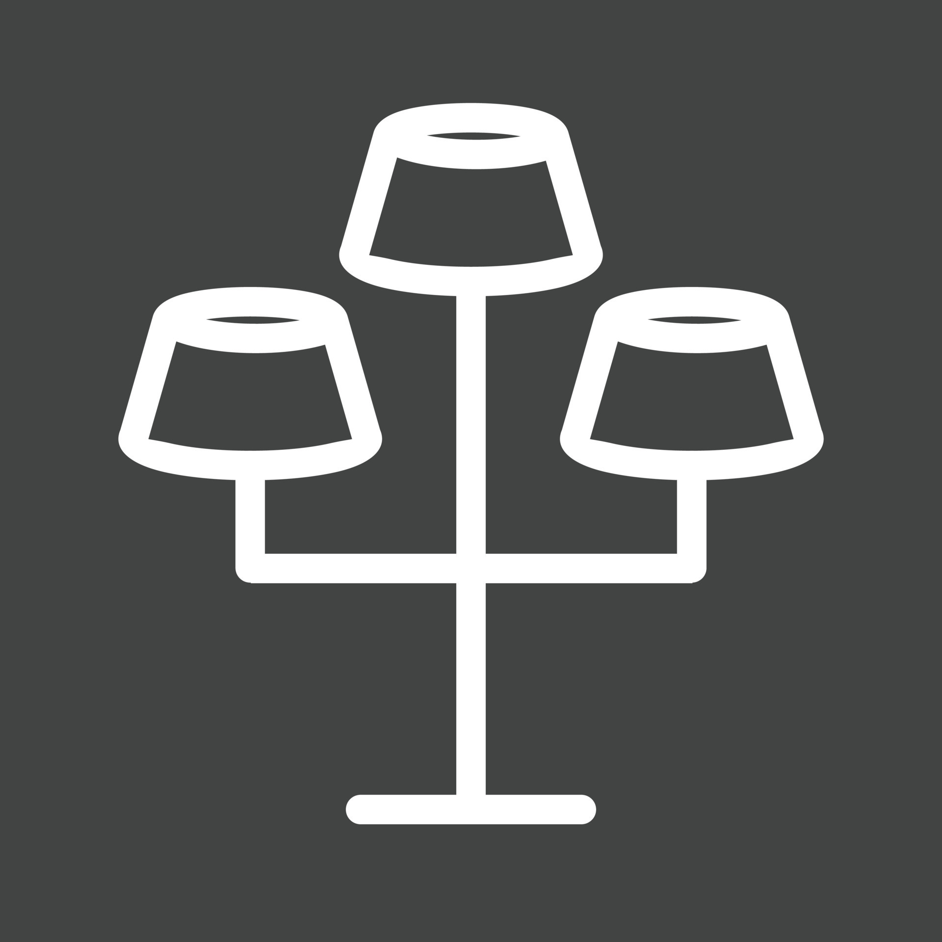 Lamps Stand Line Inverted Icon 15000290 Vector Art at Vecteezy