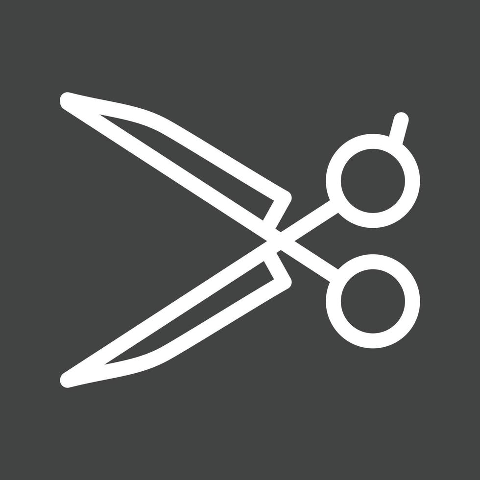 Scissors II Line Inverted Icon vector