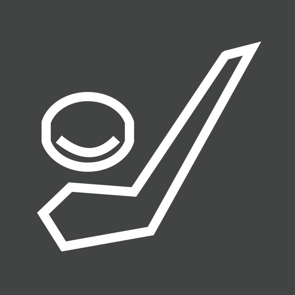 Ice Hockey Line Inverted Icon vector