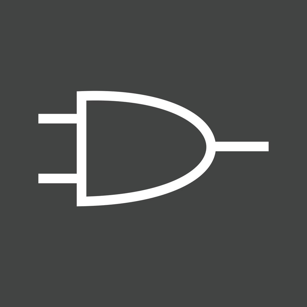 AND Gate Line Inverted Icon vector