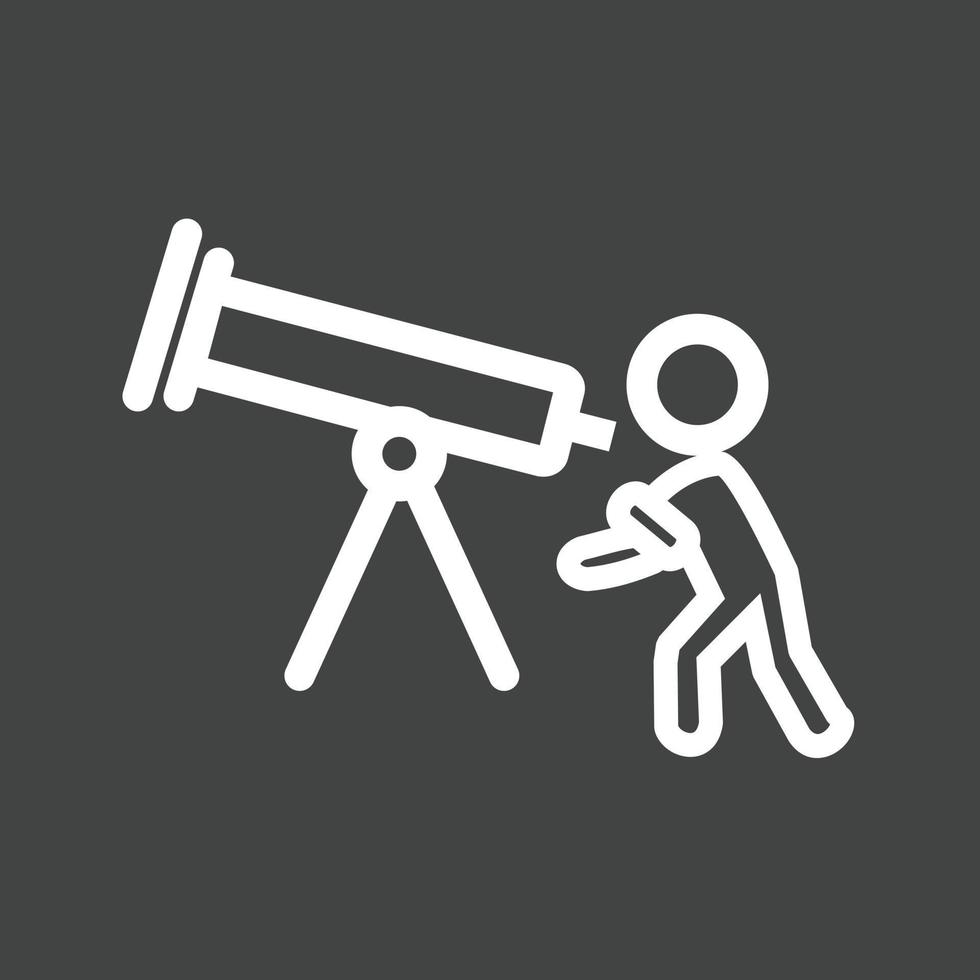 Adjusting Telescope Line Inverted Icon vector