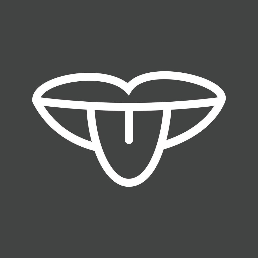 Tongue Line Inverted Icon vector