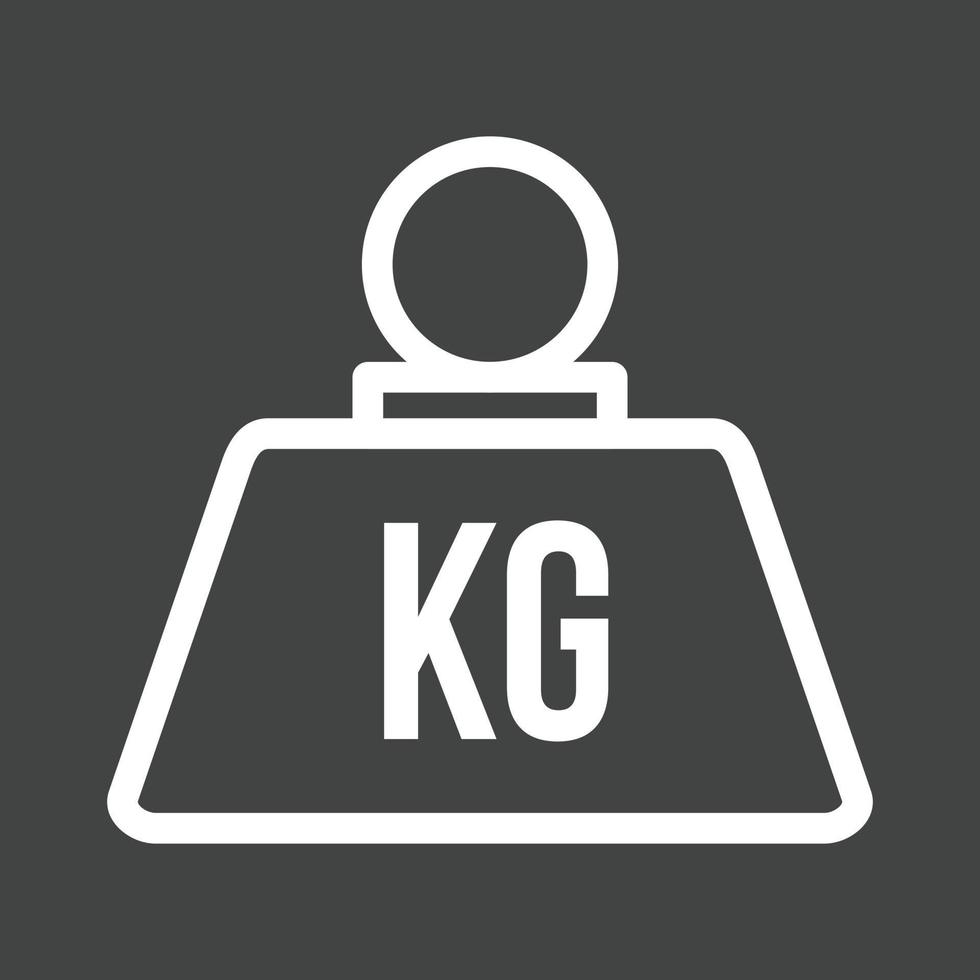Weight Line Inverted Icon vector