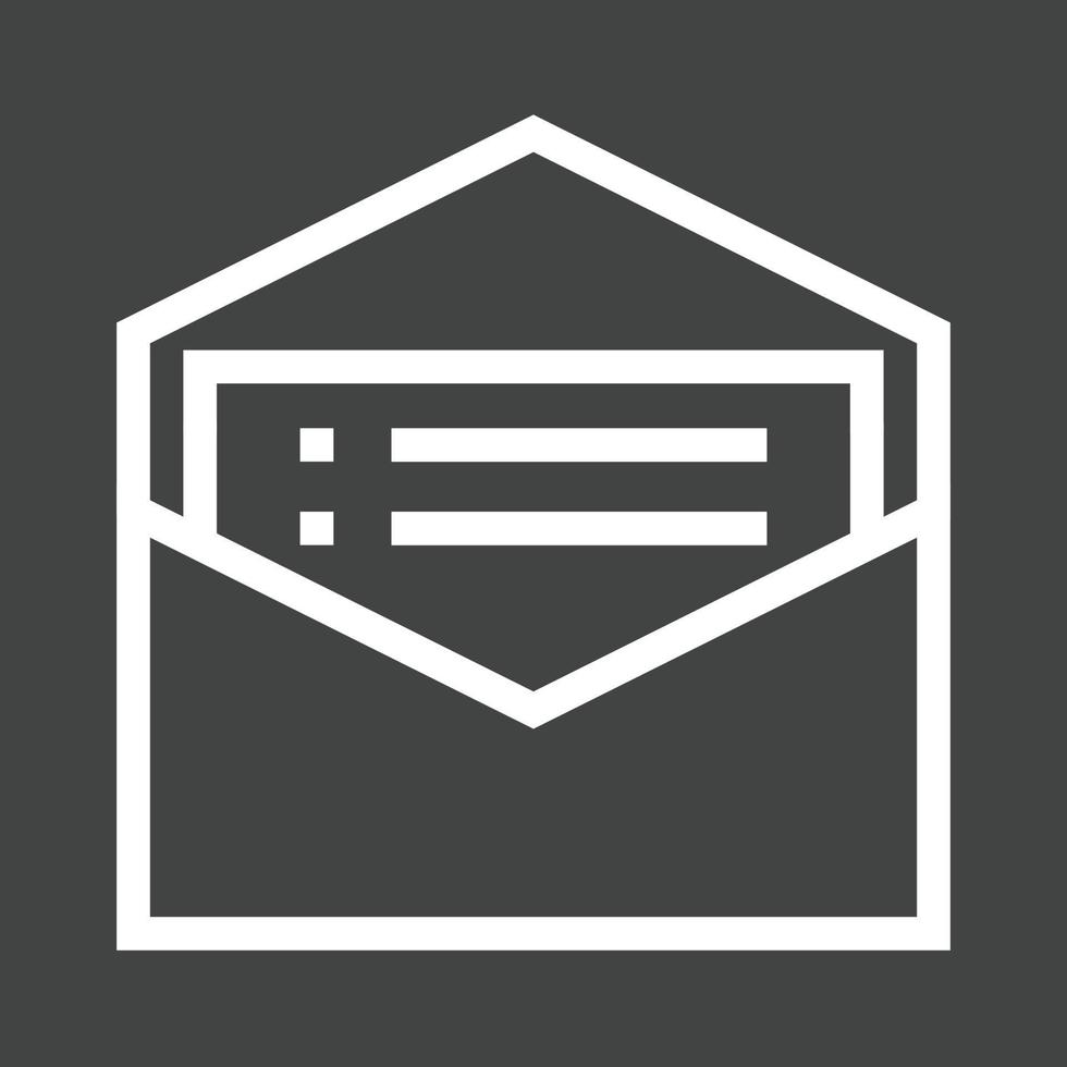 Free E-Statements Line Inverted Icon vector