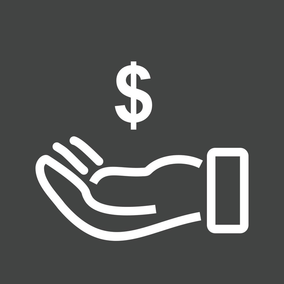 Business Loan Line Inverted Icon vector
