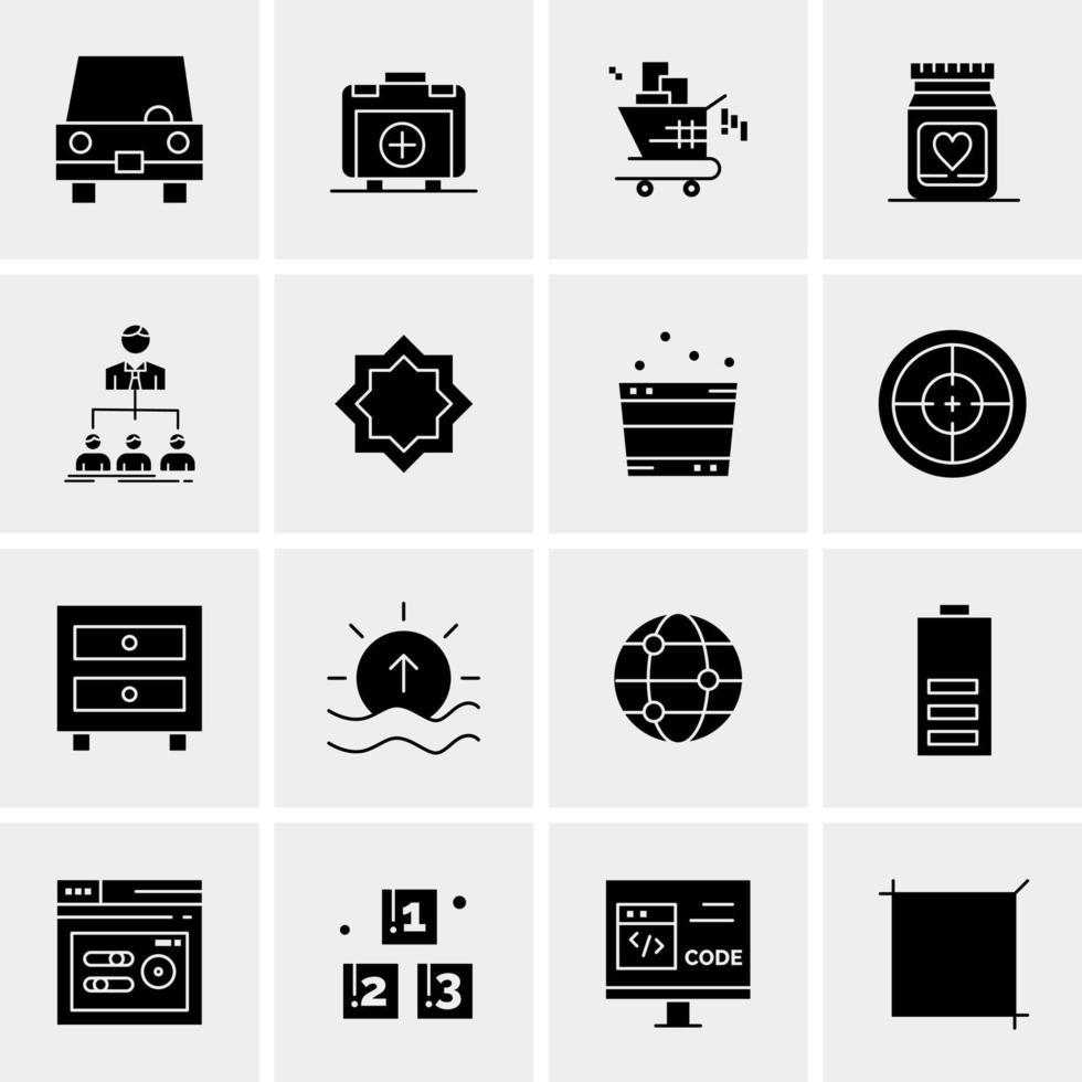 16 Business Universal Icons Vector Creative Icon Illustration to use in web and Mobile Related project