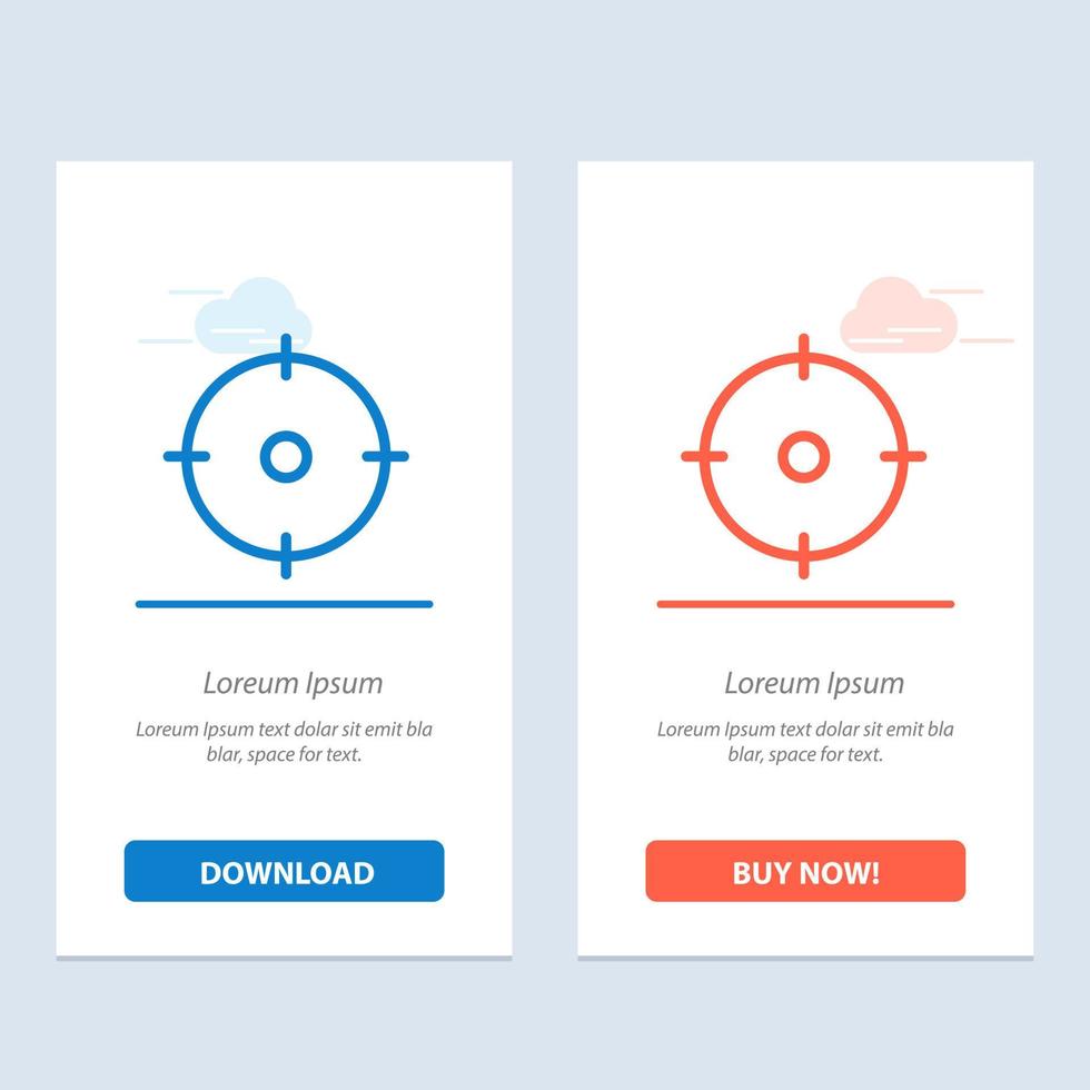 Archer Target Goal Aim  Blue and Red Download and Buy Now web Widget Card Template vector