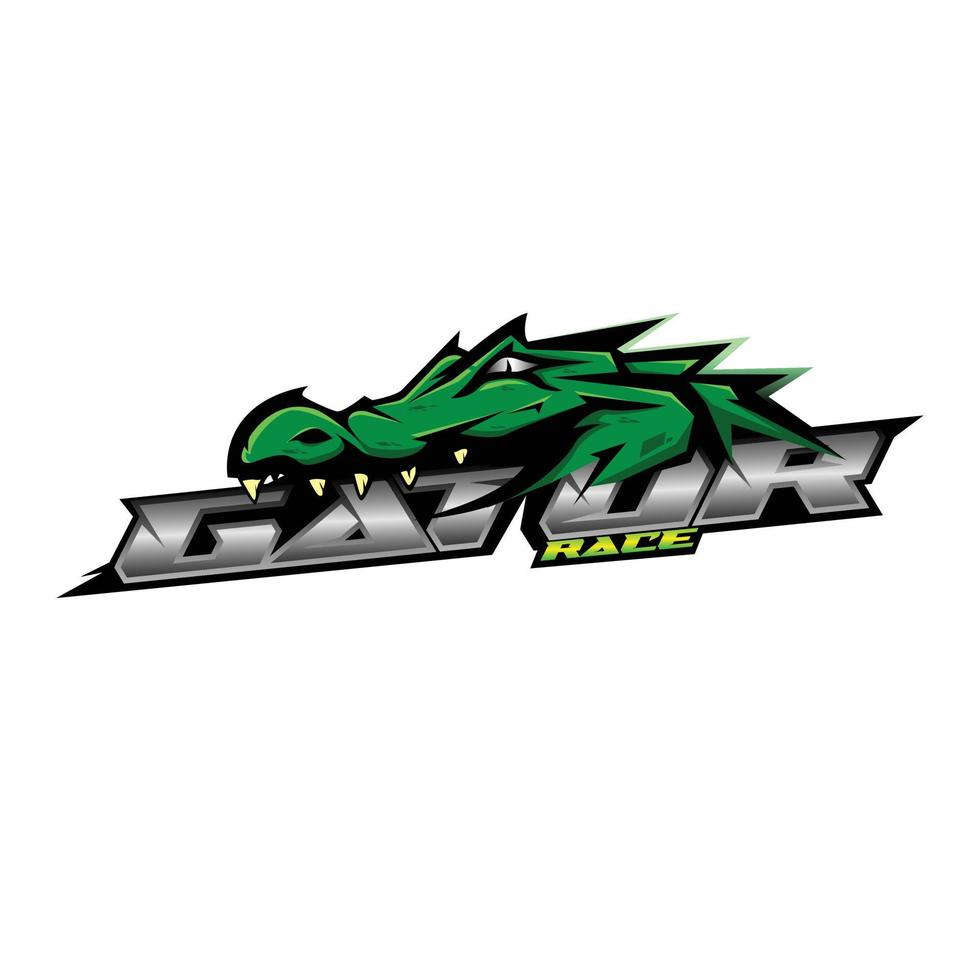 Alligator modern sports logo vector