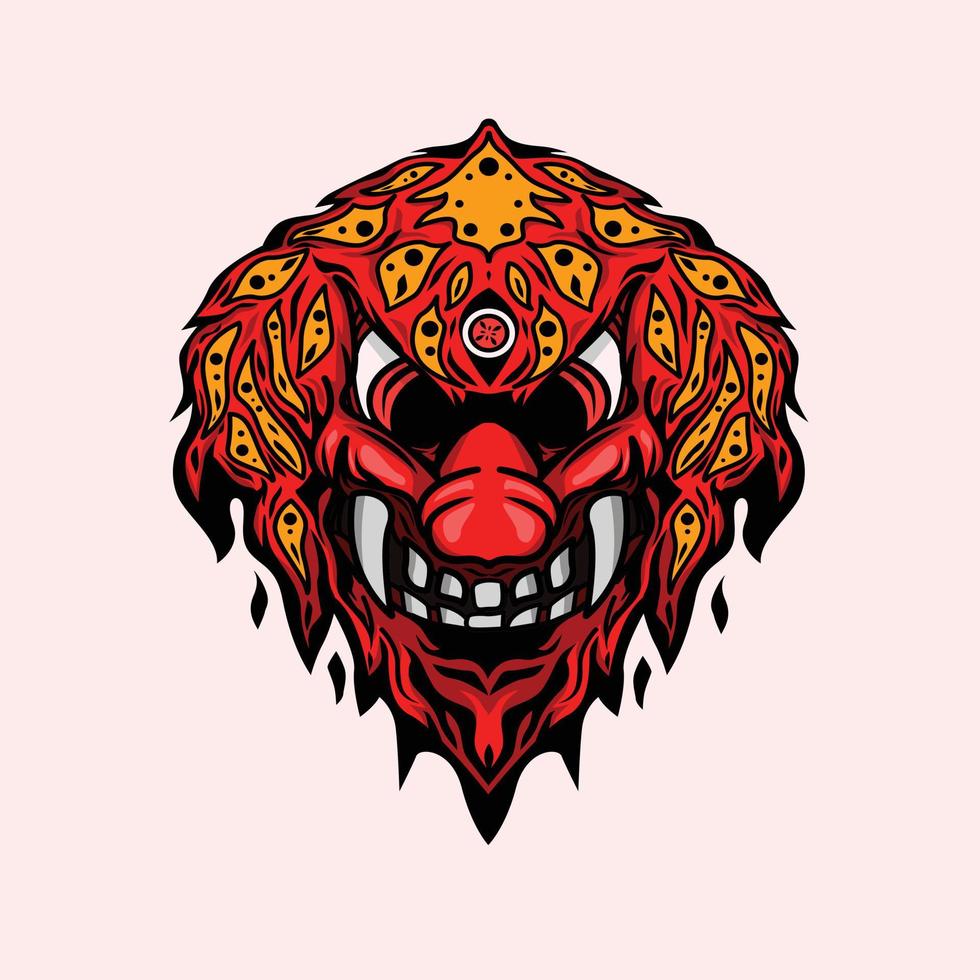 Foo Dog Mask. Vector Illustration