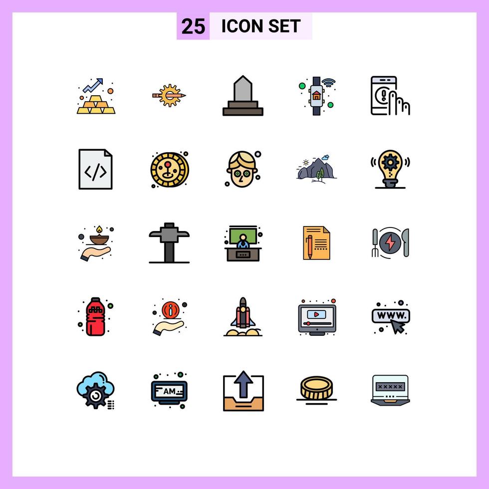 25 Creative Icons Modern Signs and Symbols of home apps gear access islamic building Editable Vector Design Elements