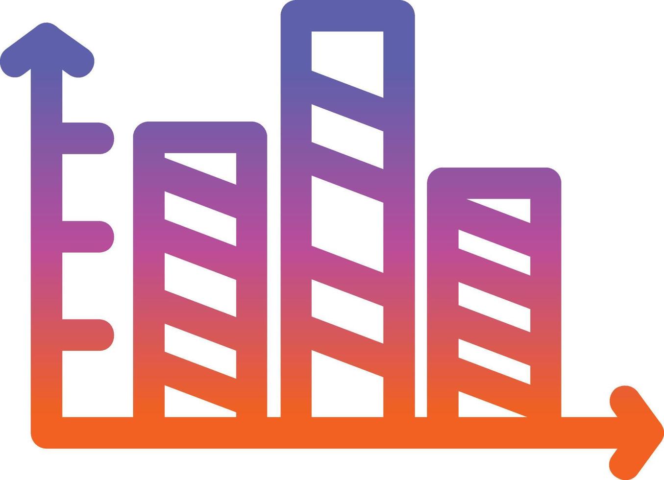 Striped Bars Vector Icon Design