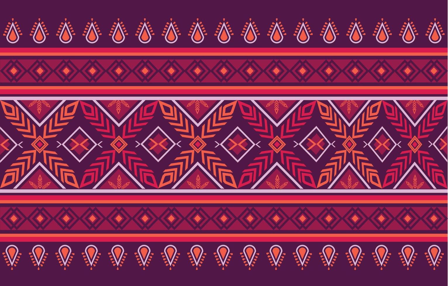 American fabric pattern design. Use geometry to create a fabric pattern. Design for textile industry, background, carpet, wallpaper, clothing, Batik, and ethnic fabric. Colorful. vector