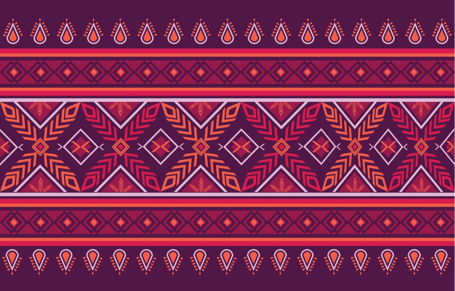 American fabric pattern design. Use geometry to create a fabric pattern. Design for textile industry, background, carpet, wallpaper, clothing, Batik, and ethnic fabric. Colorful. vector