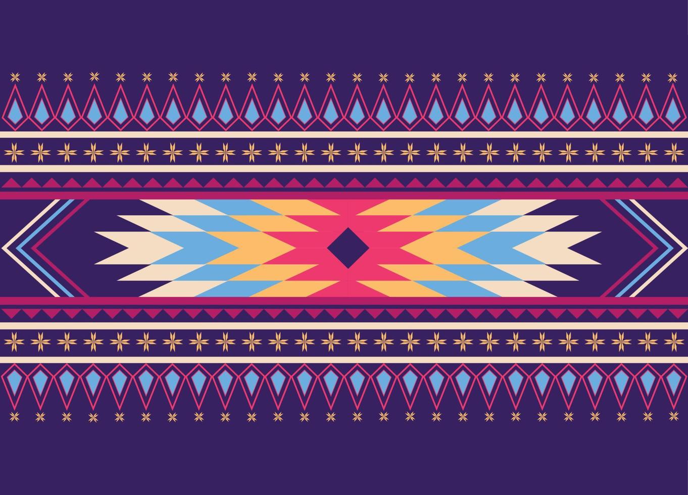 American fabric pattern design. Use geometry to create a fabric pattern. Design for textile industry, background, carpet, wallpaper, clothing, Batik, and ethnic fabric. Colorful. vector