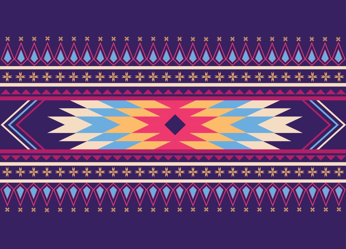 diseño de patrón de tela americana. use la geometría para crear un patrón de tela. diseño para la industria textil, fondo, moqueta, papel pintado, ropa, batik y tejido étnico. vistoso. vector