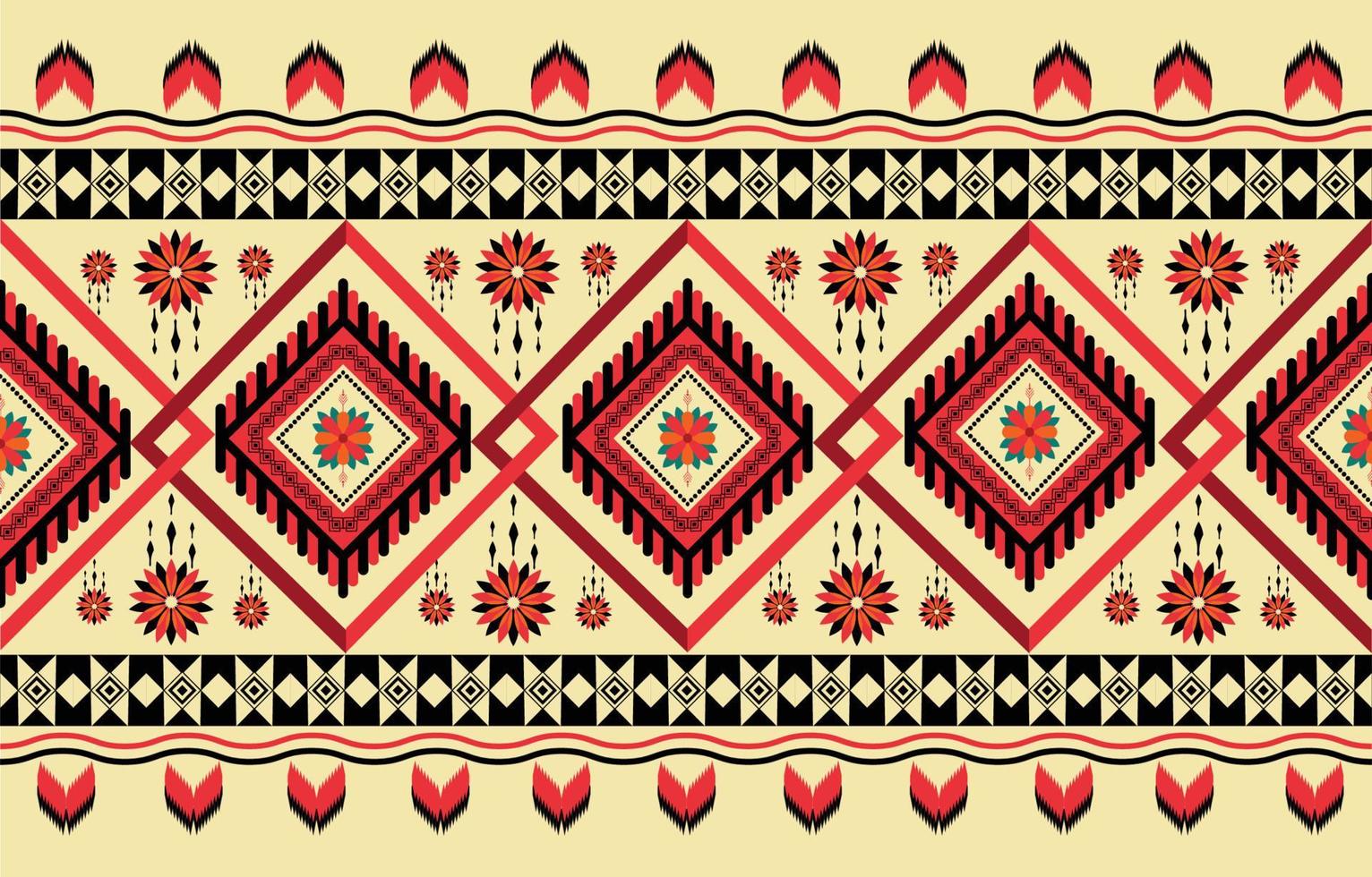 American fabric pattern design. Use geometry to create a fabric pattern. Design for textile industry, background, carpet, wallpaper, clothing, Batik, and ethnic fabric. Colorful. vector