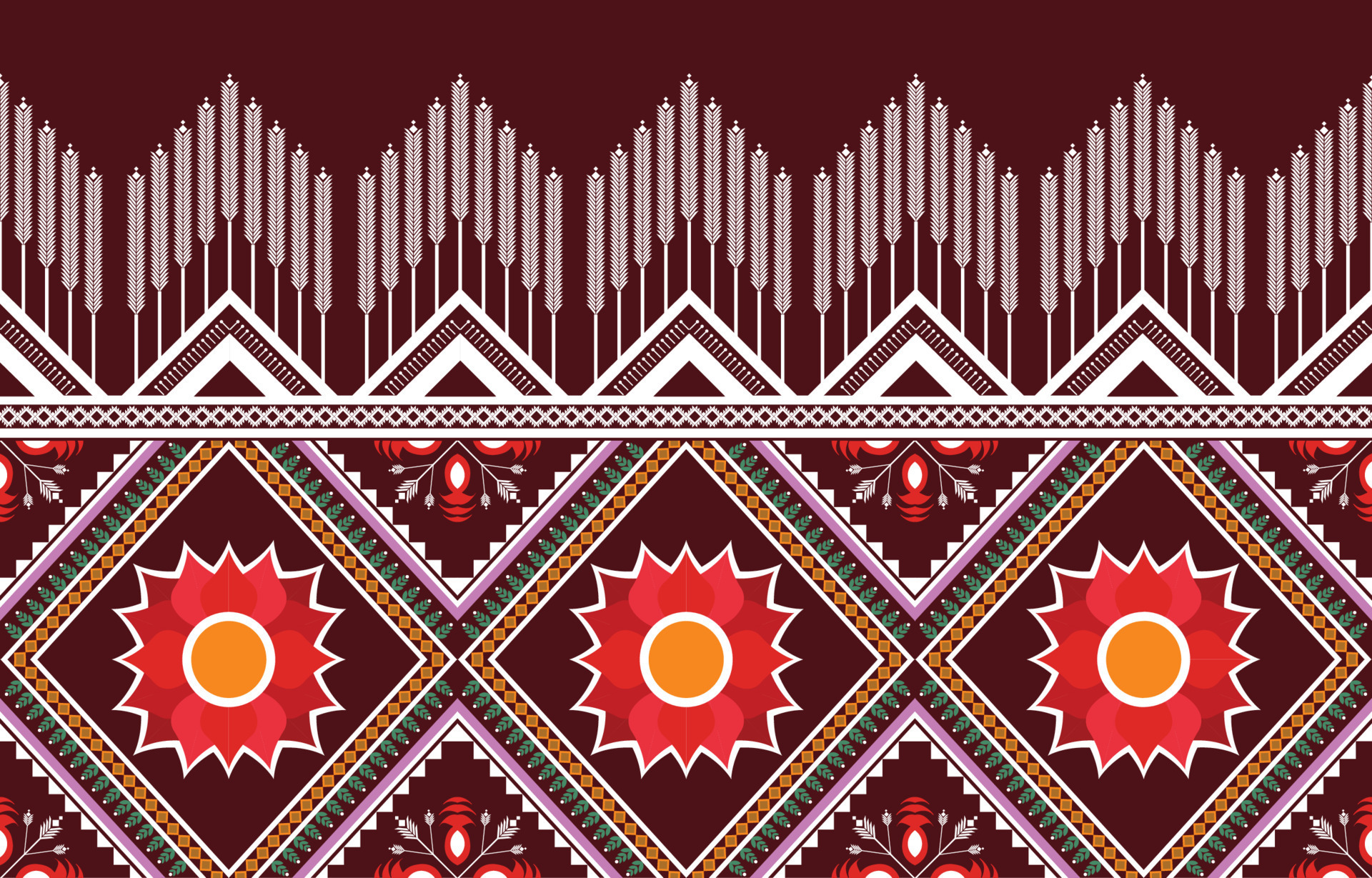 American fabric pattern design use geometry to create a fabric pattern