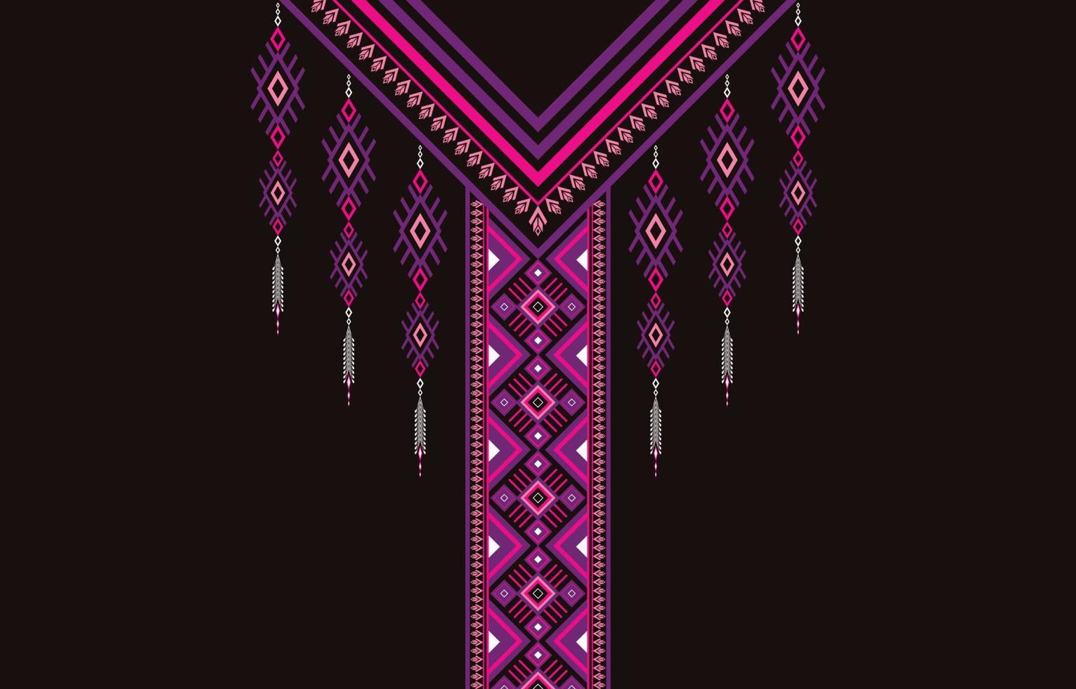 American fabric pattern design. Use geometry to create a fabric pattern. Design for textile industry,women's fashion,collar border,clothing and fabric. vector