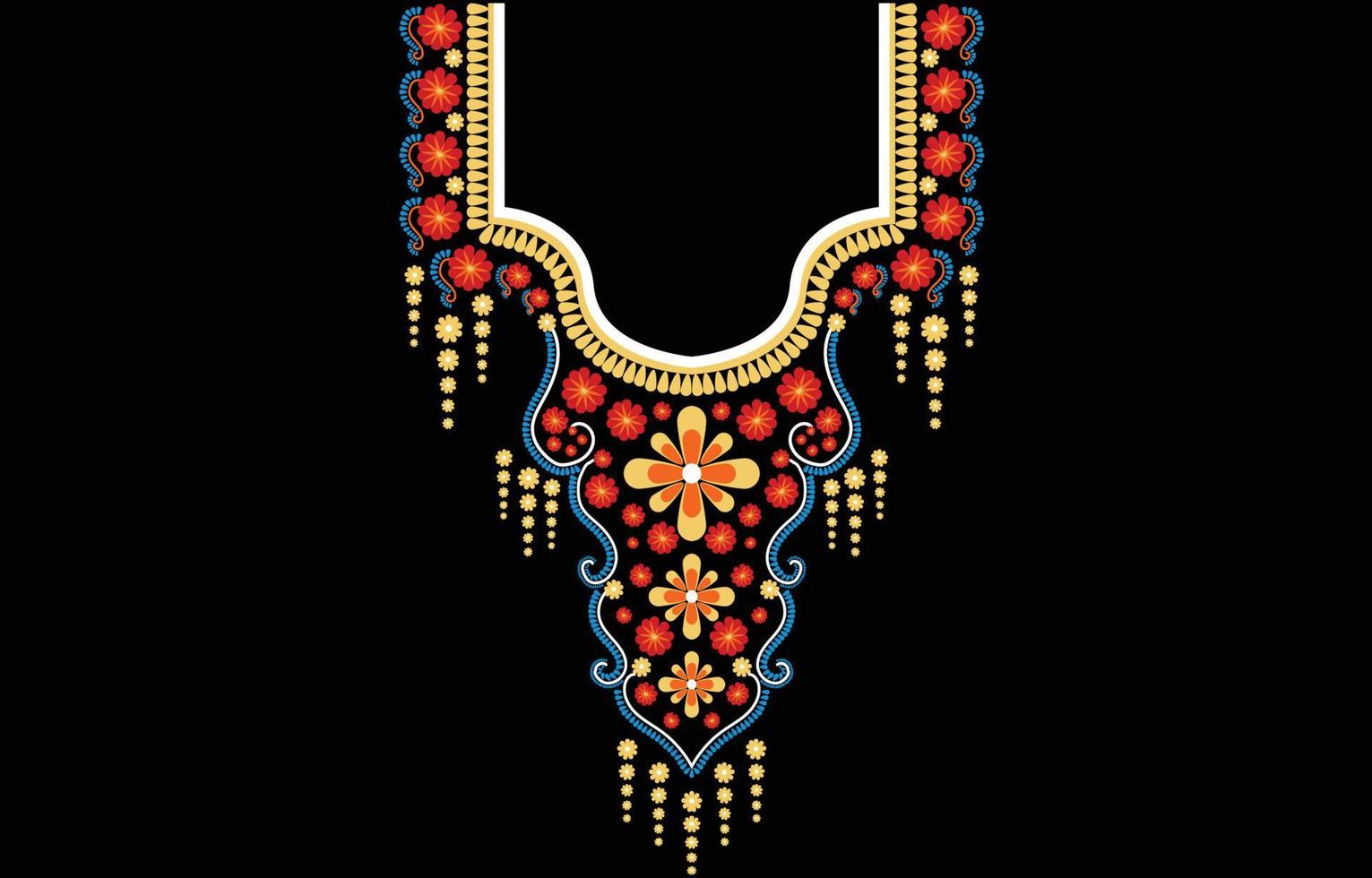 diseño de patrón de tela americana. use la geometría para crear un patrón de tela. diseño para la industria textil, moda femenina, borde de cuello, ropa y tela. vector