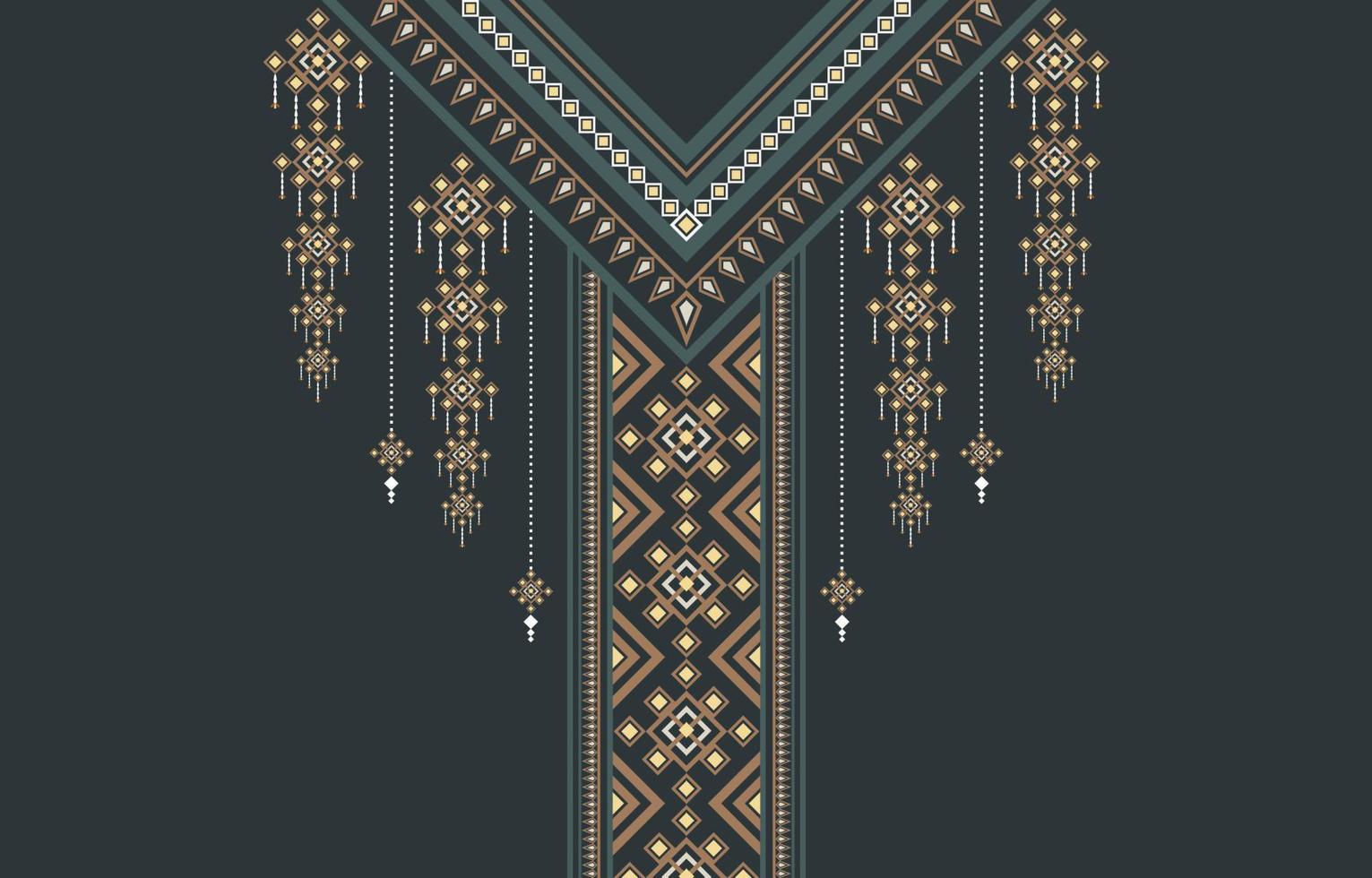 American fabric pattern design. Use geometry to create a fabric pattern. Design for textile industry,women's fashion,collar border,clothing and fabric. vector