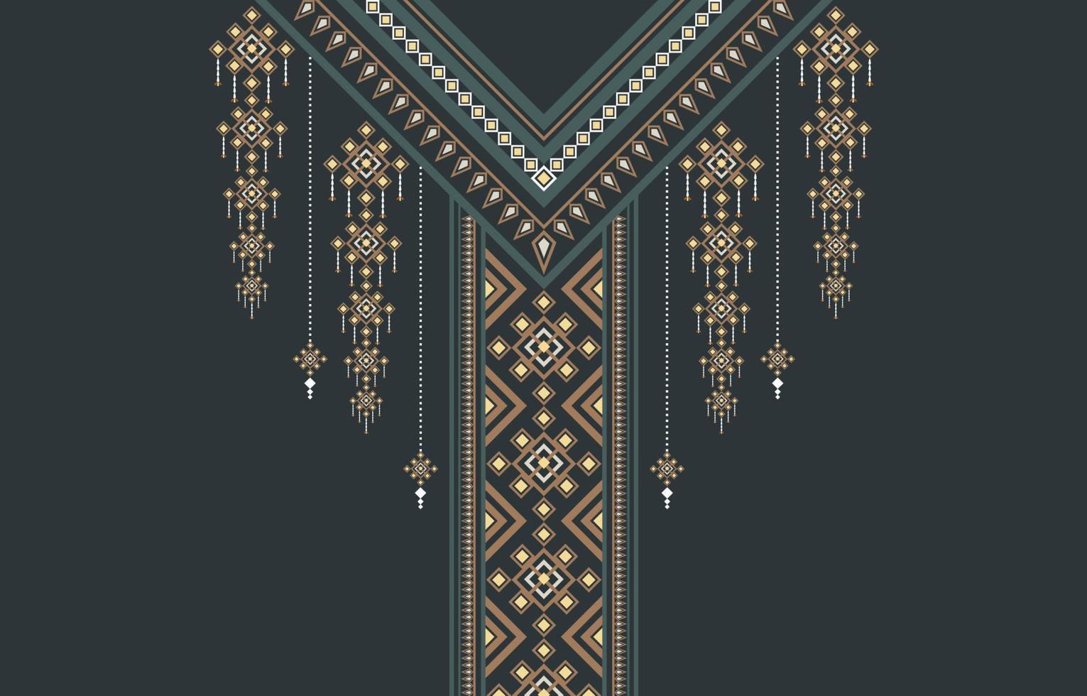 American fabric pattern design. Use geometry to create a fabric pattern. Design for textile industry,women's fashion,collar border,clothing and fabric. vector