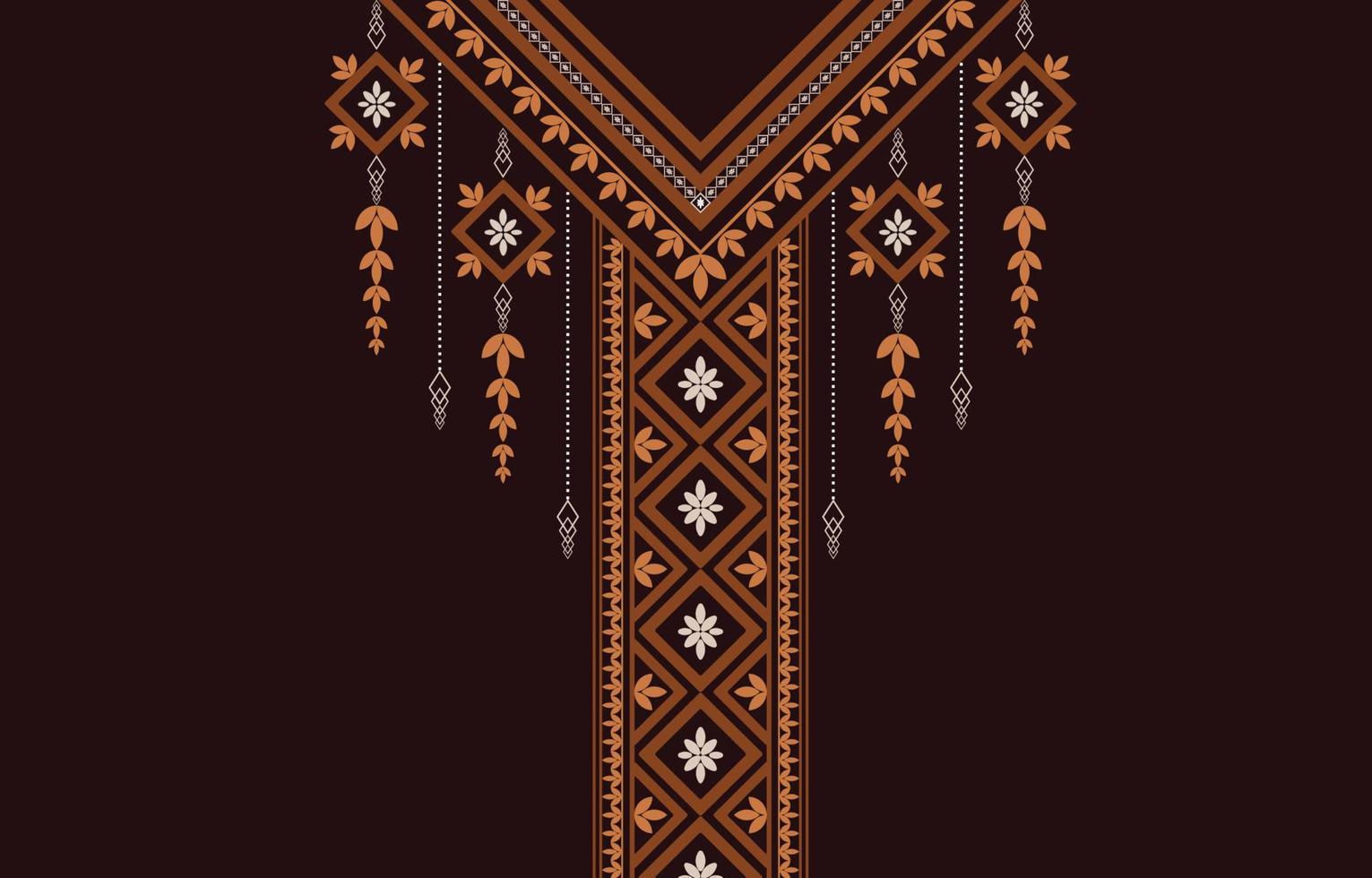 diseño de patrón de tela americana. use la geometría para crear un patrón de tela. diseño para la industria textil, moda femenina, borde de cuello, ropa y tela. vector