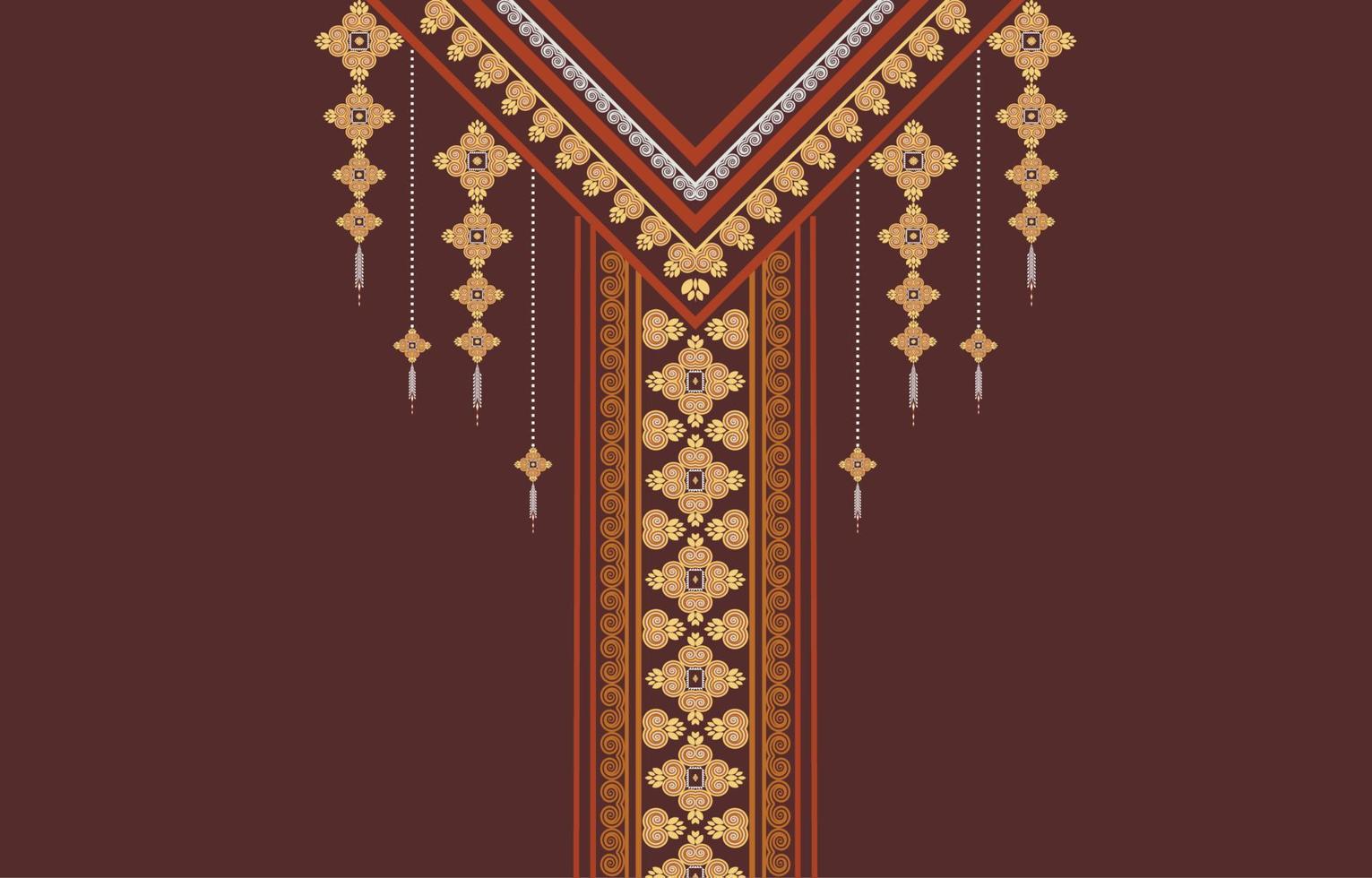 American fabric pattern design. Use geometry to create a fabric pattern. Design for textile industry,women's fashion,collar border,clothing and fabric. vector