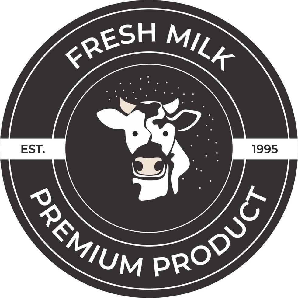 diseño de logotipo de leche fresca vector