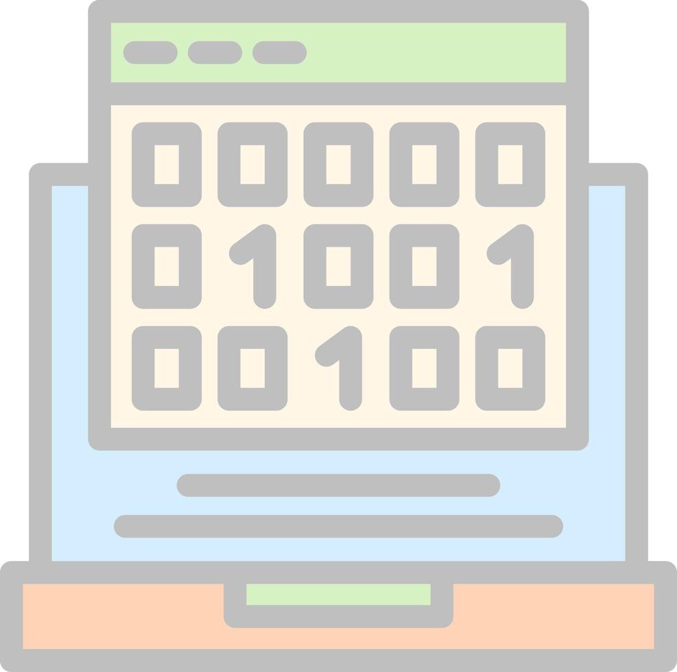 Binary Code Vector Icon Design