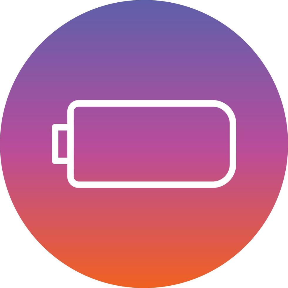 Battery Empty Vector Icon Design