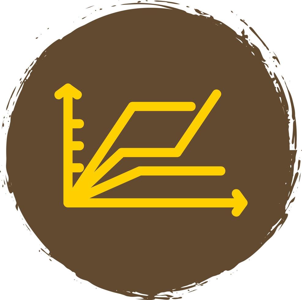 Multiple Line Graph Vector Icon Design