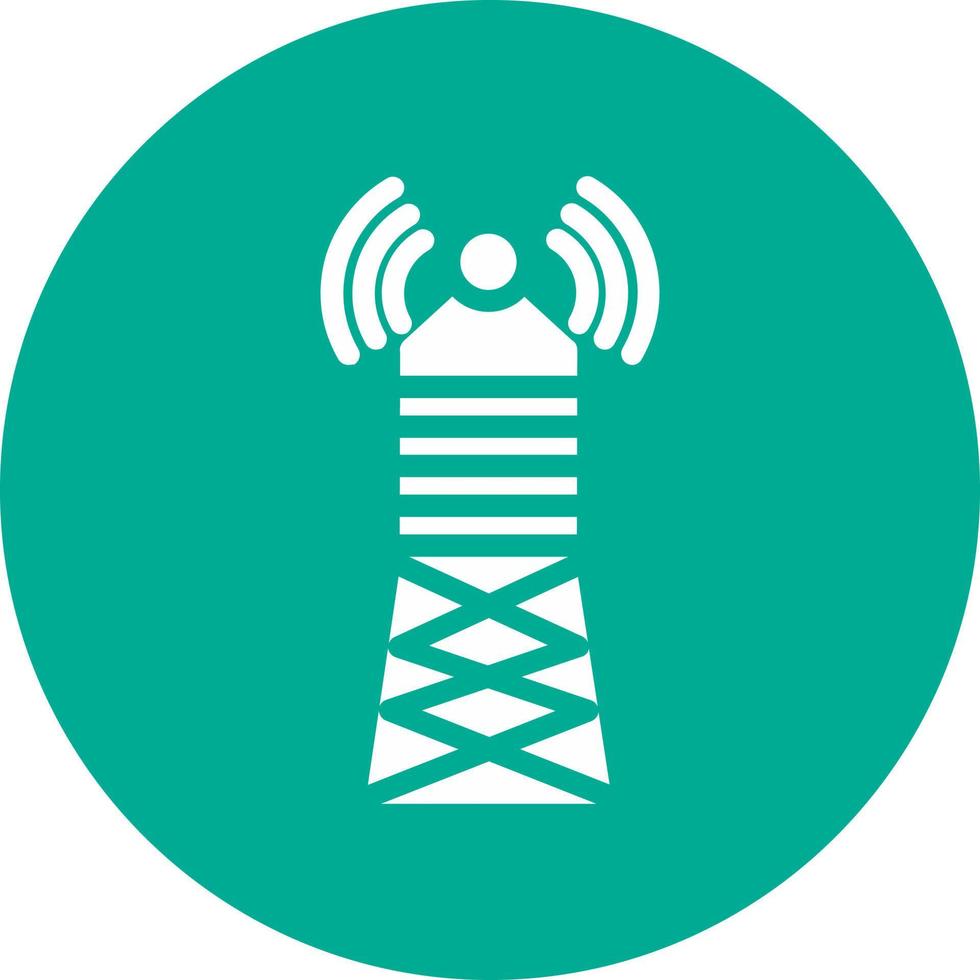 Broadcast Tower Vector Icon Design