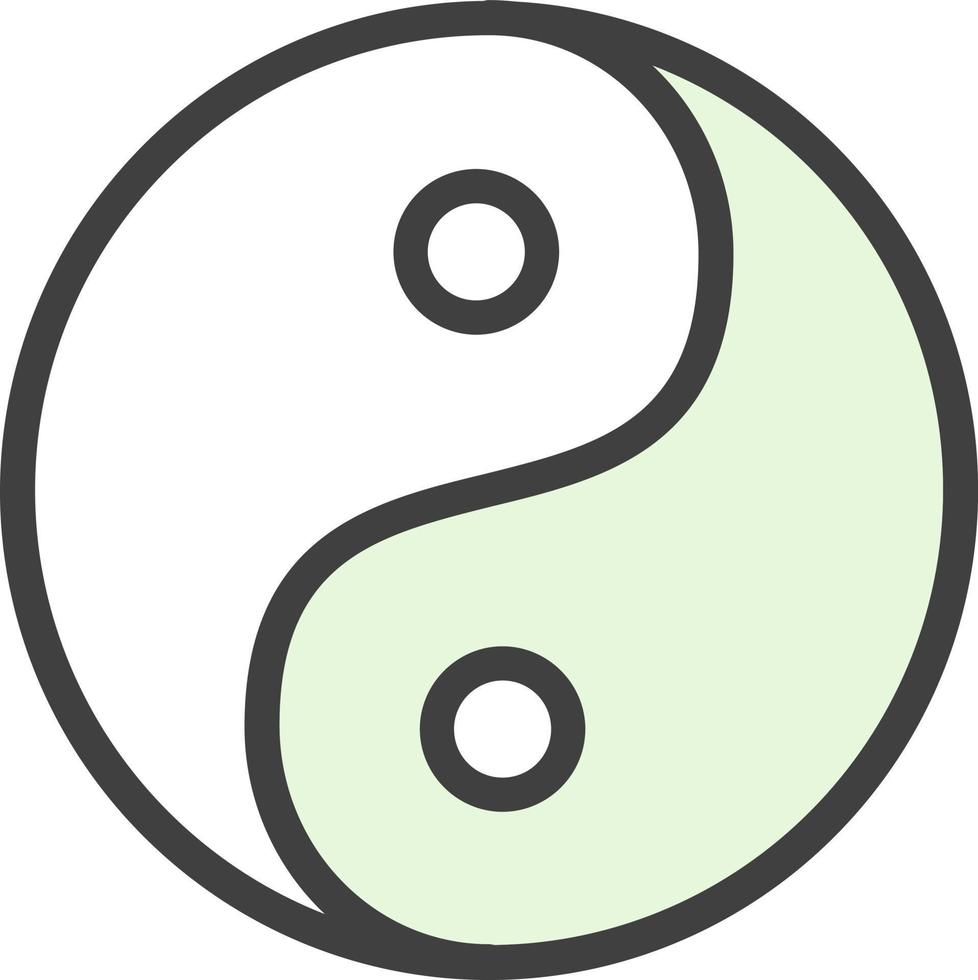 Yin Yang Vector Icon Design