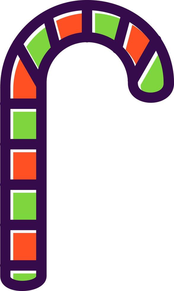 Candy Cane Vector Icon Design