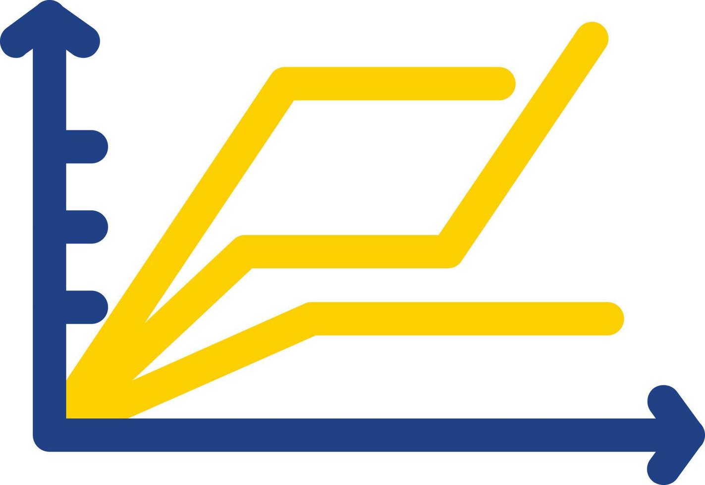 Multiple Line Graph Vector Icon Design