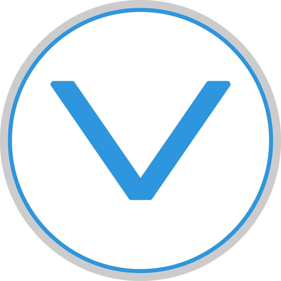 Angle Down Vector Icon Design