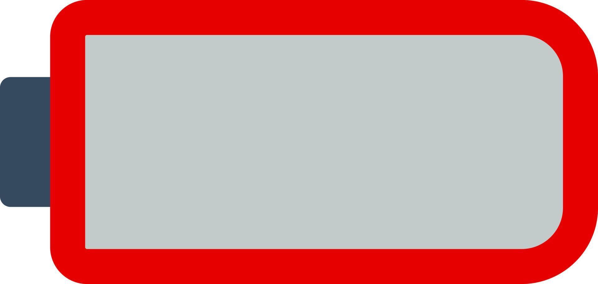 Battery Empty Vector Icon Design