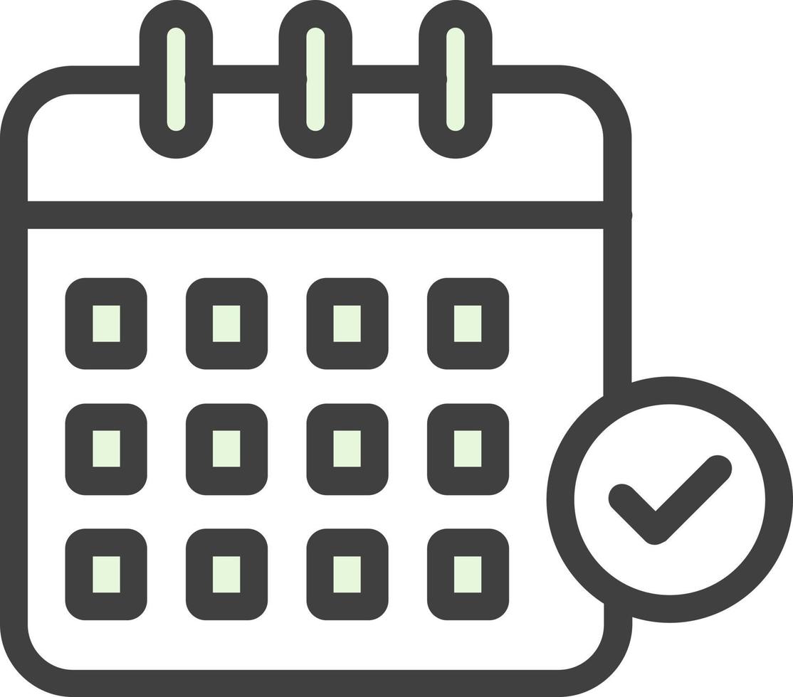 Calendar Check Vector Icon Design