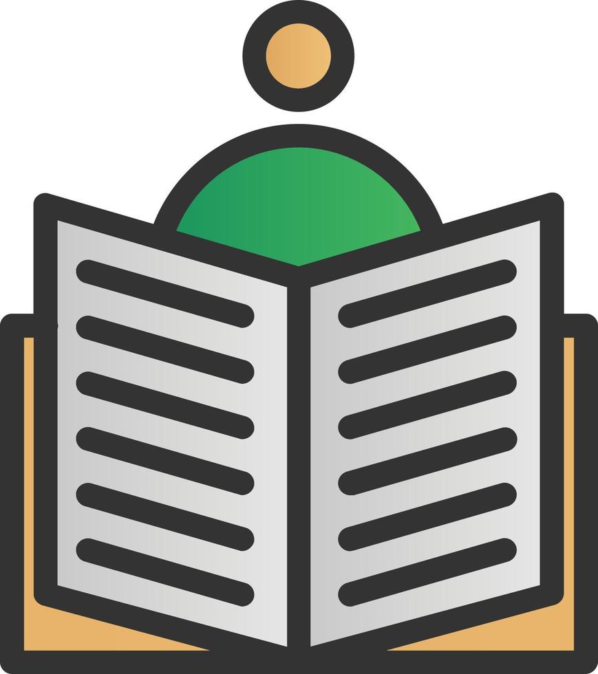 Book Reader Vector Icon Design