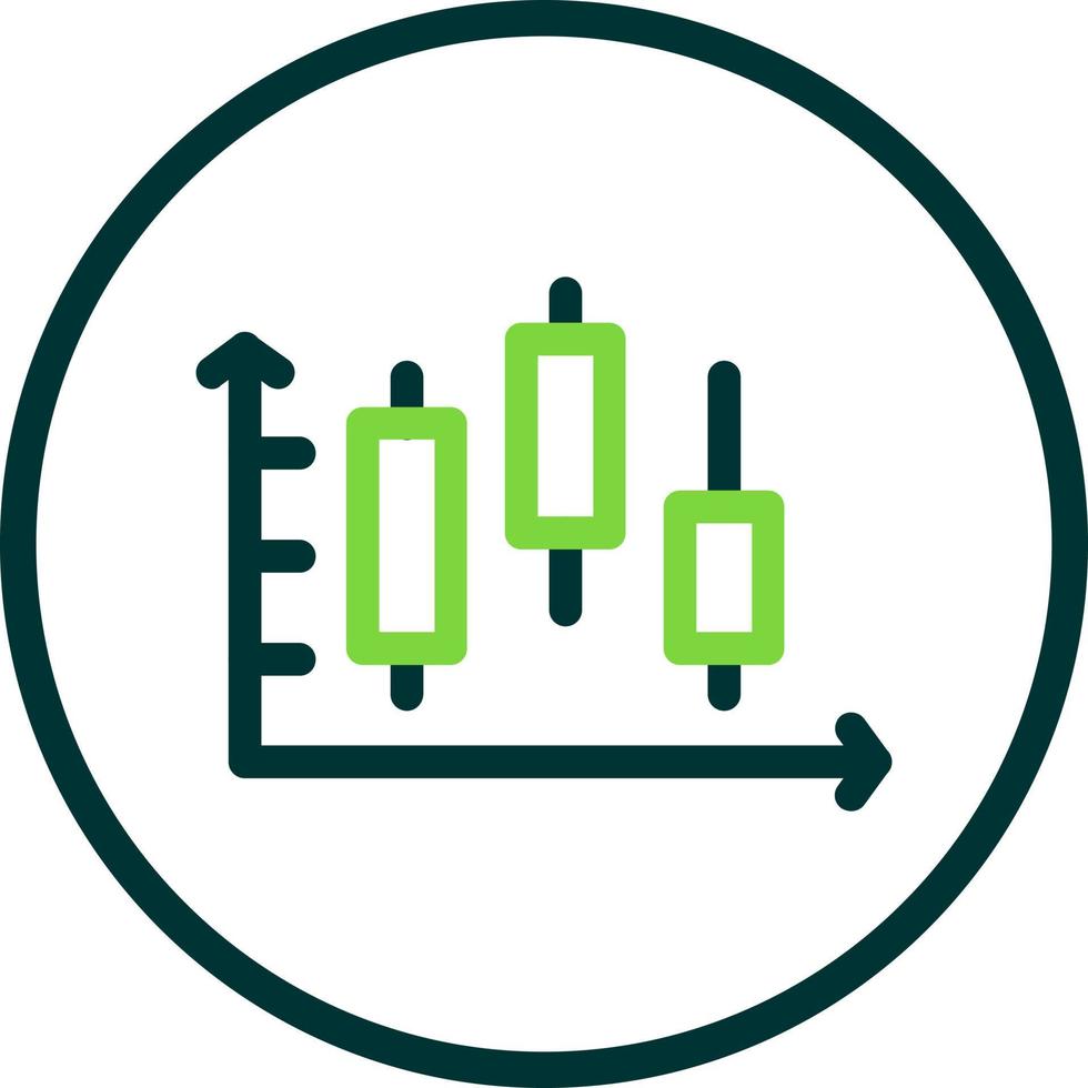 Candlestick Chart Vector Icon Design