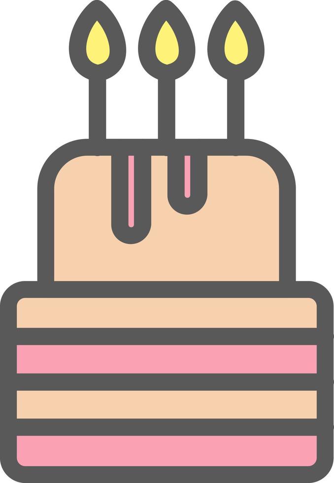 Birthday Cake Vector Icon Design