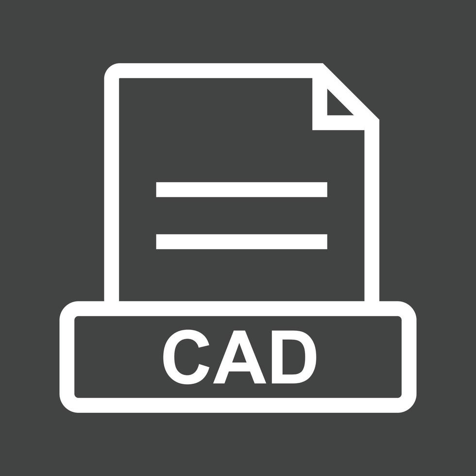 icono de línea cad invertida vector